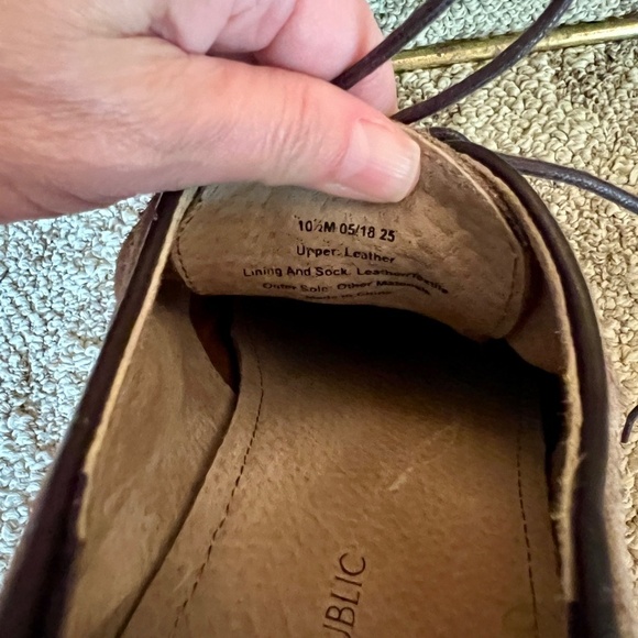 EUC Mens Banana Republic Herne Suede Longwing Wingtip Oxford Shoes Brown 10.5 M main image 5